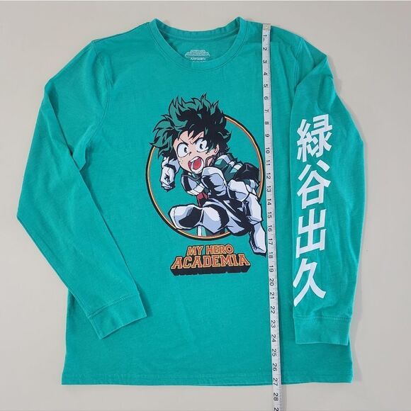 My Hero Academia Teal Crewneck Graphic Long Sleeve Tee - Picture 10 of 16